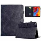 For iPad mini 5 / 4 / 3 / 2 / 1 Flowers and Bird Embossed Smart Leather Tablet Case(Black) - 1