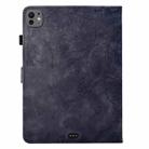 For iPad Pro 11 2024 Flowers and Bird Embossed Smart Leather Tablet Case(Black) - 3