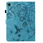 For Lenovo Tab M10 3rd Gen Flowers and Bird Embossed Smart Leather Tablet Case(Light Blue) - 3