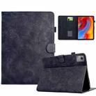 For Lenovo Tab M11 Flowers and Bird Embossed Smart Leather Tablet Case(Black) - 1