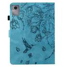 For Lenovo Tab M11 Flowers and Bird Embossed Smart Leather Tablet Case(Light Blue) - 3