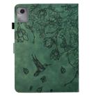 For Lenovo Tab M11 Flowers and Bird Embossed Smart Leather Tablet Case(Green) - 3