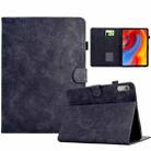For Lenovo Tab P11 2nd Gen Flowers and Bird Embossed Smart Leather Tablet Case(Black) - 1