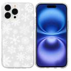 For iPhone 16 Pro Christmas Painted Pattern TPU Transparent Phone Case(Snowflakes) - 1