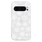 For Google Pixel 9 / Pixel 9 Pro Christmas Painted Pattern TPU Transparent Phone Case(Snowflakes) - 2