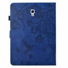 For Samsung Galaxy Tab A 10.5 T590 Flowers and Bird Embossed Smart Leather Tablet Case(Dark Blue) - 3