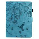 For Samsung Galaxy Tab S5e T720 Flowers and Bird Embossed Smart Leather Tablet Case(Light Blue) - 2