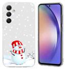 For Samsung Galaxy S24 5G Christmas Painted Pattern TPU Transparent Phone Case(Snowman) - 1