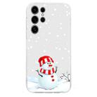 For Samsung Galaxy S24 Ultra 5G Christmas Painted Pattern TPU Transparent Phone Case(Snowman) - 2