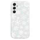 For Samsung Galaxy S24 FE 5G Christmas Painted Pattern TPU Transparent Phone Case(Snowflakes) - 2