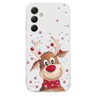 For Samsung Galaxy S25 5G Christmas Painted Pattern TPU Transparent Phone Case(Elk) - 2