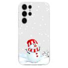 For Samsung Galaxy S25 Ultra 5G Christmas Painted Pattern TPU Transparent Phone Case(Snowman) - 2