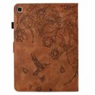 For Samsung Galaxy Tab A7 Lite T220 Flowers and Bird Embossed Leather Tablet Case(Brown) - 3