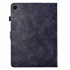 For Samsung Galaxy Tab A9 Flowers and Bird Embossed Leather Tablet Case(Black) - 3