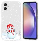 For Samsung Galaxy A05 Christmas Painted Pattern TPU Transparent Phone Case(Snowman) - 1