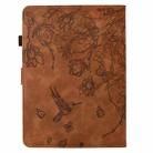 For Amazon Kindle 11th 2022 Flowers and Bird Embossed Smart Leather Tablet Case(Brown) - 3