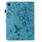 For Amazon Fire HD 8 2018/2017/2016 Flowers and Bird Embossed Smart Leather Tablet Case(Light Blue) - 3