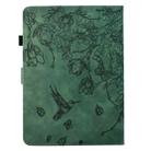 For Amazon Kindle Paperwhite 12th Gen 2024 Flowers and Bird Embossed Smart Leather Tablet Case(Green) - 3