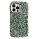 For iPhone 16 Pro Max Wool Fiber Plush TPU Phone Case(Green) - 1