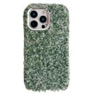 For iPhone 16 Pro Wool Fiber Plush TPU Phone Case(Green) - 1