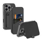 For iPhone 16 Pro Max GKK Plating Phantom Flip Leather MagSafe Phone Case(Black) - 1