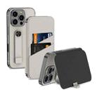 For iPhone 16 Pro Max GKK Plating Phantom Flip Leather MagSafe Phone Case(Titanium Gray) - 1