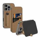 For iPhone 16 Pro Max GKK Plating Phantom Flip Leather MagSafe Phone Case(Brown) - 1