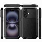 For iPhone 16 Plus RedPepper Triple-proof Metal Phone Case(Black) - 2