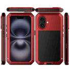 For iPhone 16 Plus RedPepper Triple-proof Metal Phone Case(Red) - 2