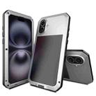 For iPhone 16 Plus RedPepper Triple-proof Metal Phone Case(Silver) - 1