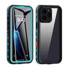 For iPhone 16 Pro Max RedPepper Transparent Dot IP68 Waterproof Triple-proof Phone Case(Black Blue) - 1