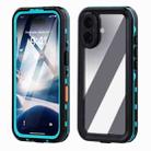 For iPhone 16 RedPepper Transparent Dot IP68 Waterproof Triple-proof Phone Case(Black Blue) - 1
