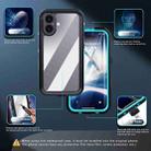 For iPhone 16 RedPepper Transparent Dot IP68 Waterproof Triple-proof Phone Case(Black Blue) - 3