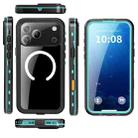For iPhone 17 Pro Max RedPepper Transparent Dot IP68 Waterproof Triple-proof MagSafe Phone Case(Black Blue) - 2