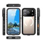For iPhone 17 Pro RedPepper Transparent Dot IP68 Waterproof Triple-proof MagSafe Phone Case(Black Dark Grey) - 2