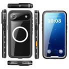 For iPhone 17 Air RedPepper Transparent Dot IP68 Waterproof Triple-proof MagSafe Phone Case(Black Dark Grey) - 2
