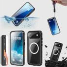 For iPhone 17 Air RedPepper Transparent Dot IP68 Waterproof Triple-proof MagSafe Phone Case(Black Dark Grey) - 6