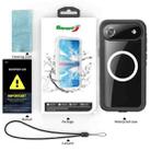For iPhone 17 Air RedPepper Transparent Dot IP68 Waterproof Triple-proof MagSafe Phone Case(Black Dark Grey) - 9
