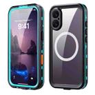 For iPhone 17 RedPepper Transparent Dot IP68 Waterproof Triple-proof MagSafe Phone Case(Black Blue) - 1
