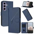 For Samsung Galaxy S24 5G Triangle Pattern Buckle Clasp Leather Phone Case(Royal Blue) - 1