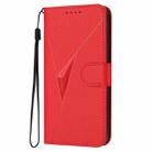 For Samsung Galaxy S24+ 5G Triangle Pattern Buckle Clasp Leather Phone Case(Red) - 2