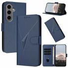 For Samsung Galaxy S24+ 5G Triangle Pattern Buckle Clasp Leather Phone Case(Royal Blue) - 1