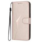 For Samsung Galaxy S24 FE 5G Triangle Pattern Buckle Clasp Leather Phone Case(Rose Gold) - 2