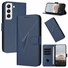 For Samsung Galaxy S22 5G Triangle Pattern Buckle Clasp Leather Phone Case(Royal Blue) - 1