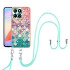 For Honor X6b Electroplating Pattern IMD TPU Shockproof Case with Neck Lanyard(Colorful Scales) - 2