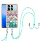 For Xiaomi Poco F6 Pro 5G Electroplating Pattern IMD TPU Shockproof Case with Neck Lanyard(Colorful Scales) - 2