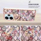 For Redmi 13 4G Electroplating Pattern IMD TPU Shockproof Case with Rhinestone Ring Holder(Pink Scales) - 3