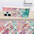 For Redmi 13 4G Electroplating Pattern IMD TPU Shockproof Case with Rhinestone Ring Holder(Colorful Scales) - 3