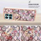 For Honor X6b Electroplating Pattern IMD TPU Shockproof Case with Rhinestone Ring Holder(Pink Scales) - 3