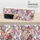 For Honor 200 Lite Global Electroplating Pattern IMD TPU Shockproof Case with Rhinestone Ring Holder(Pink Scales) - 3